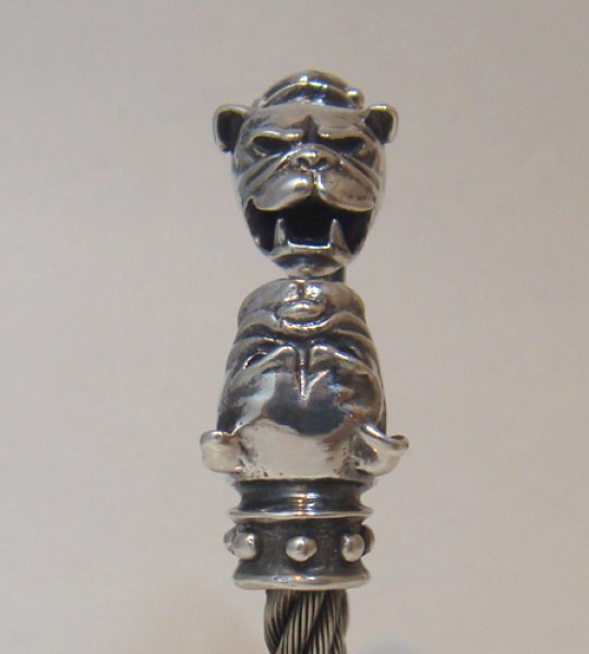 画像5: Bulldog With Stud Bolo Neck Cable Wire Bangle (5)