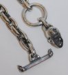 画像3: Small Oval Chain Links With 1Drop Skull Bracelet (3)