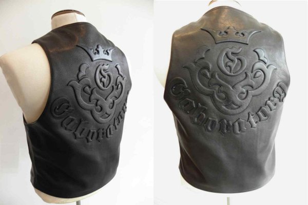 画像4: Gaboratory Tailored Leather Vest (Atelier mark art work) (4)