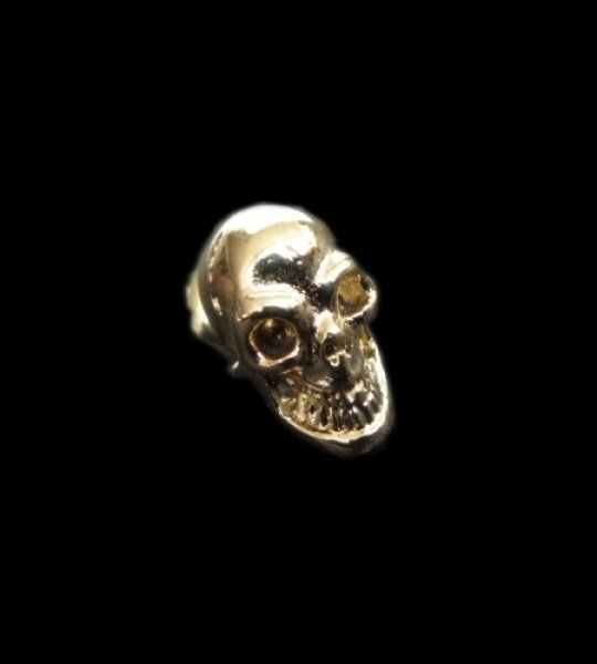 画像1: Gold Twelve Small Skull Pierce (Screw type) (1)