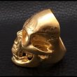 画像5: 10K Gold Old Skull Full Face Ring( Pure Gold Color Finish) (5)