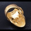 画像8: 10K Gold Old Skull Full Face Ring( Pure Gold Color Finish) (8)