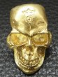 画像2: 10K Gold Large Skull H,W,O Ring ( Pure Gold Color Finish) (2)
