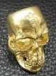 画像12: 10K Gold Large Skull H,W,O Ring ( Pure Gold Color Finish) (12)