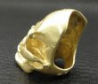画像11: 10K Gold Large Skull H,W,O Ring ( Pure Gold Color Finish) (11)