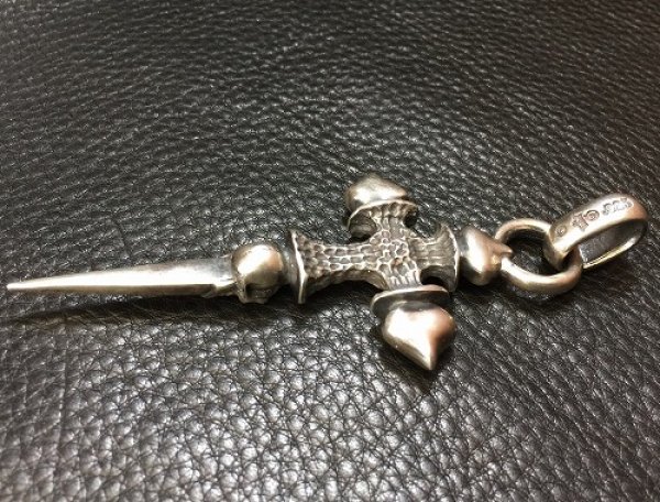 画像10: Half FT Cross Single Skull Dagger Pendant (10)