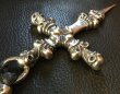 画像8: 3 Skulls On 4 Heart Crown Long Cross Double Face Dagger With Braid Leather Necklace (8)