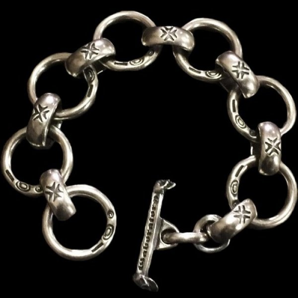 画像1: H.W.O & O-Ring Links Bracelet (1)