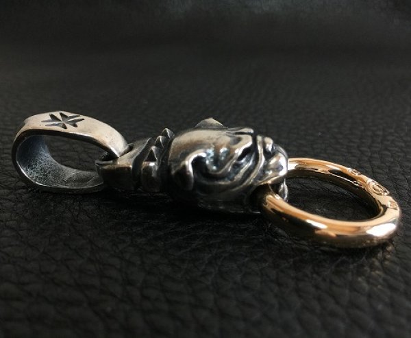 画像5: Old Bulldog With 10K Gold Ring Pendant (5)