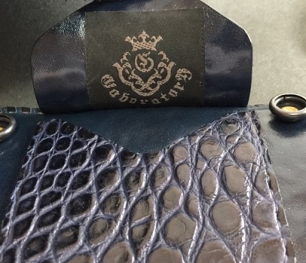 画像3: Crocodile Tail W-Spine(L) Long Wallet (3)