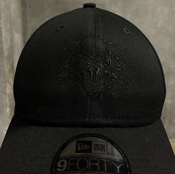 画像3: Triple Skull Cap (Black Embroidery) (3)