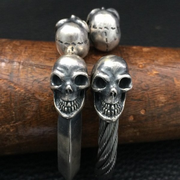 画像10: Miracle Skull Cable Wire Bangle (10)