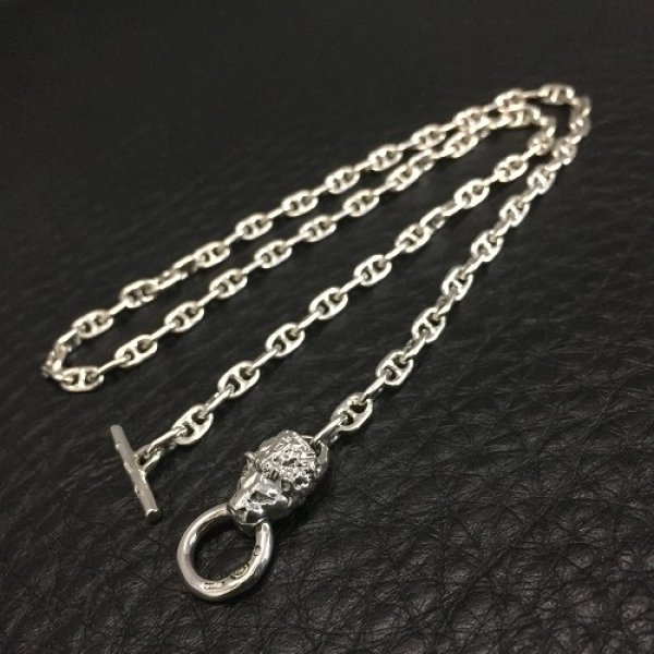 画像4: 1/8 Lion 4.5mm Marine Chain Necklace(Platinum Finish) (4)