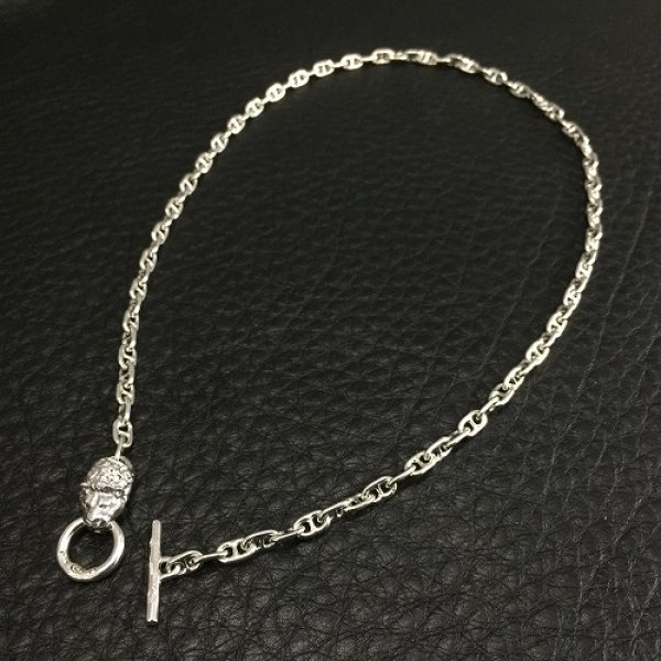 画像2: 1/8 Lion 4.5mm Marine Chain Necklace(Platinum Finish) (2)