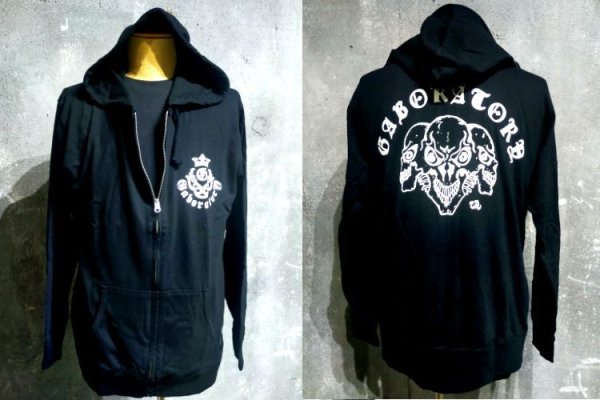 画像1: Triple skull Hooded Jacket (W/O Silver) (1)