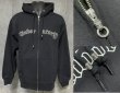 画像1: 12.7oz Heavy Weight Gaboratory Atelier Mark Hooded Jacket With Skull Clamp Beads ＆ Animal Zipper Pull (1)