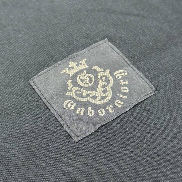 画像3: G&Crown Embroidery 7.1oz T-shirt [Black/Black] (3)