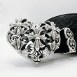 画像2: Multi-Gothic Cross Heart Buckle With Heart Belt Loop & Tip (2)