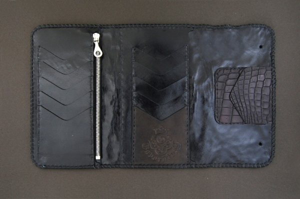 画像3: Crocodile Head&HornBack Long Wallet (3)