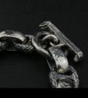 画像4: Skull On Cross Oval Id  With H.W.O & Chiseled Anchor Links Bracelet (4)