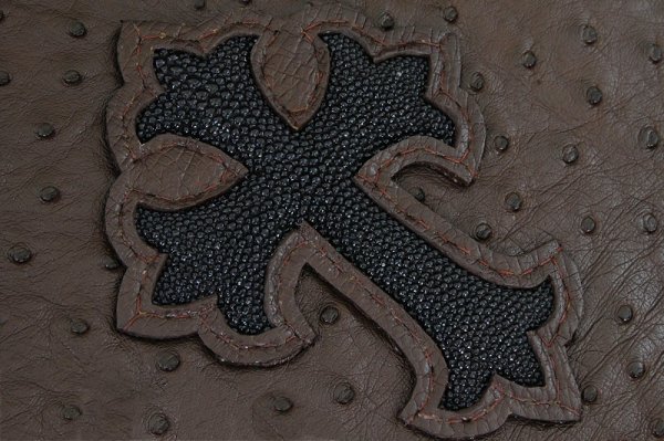 画像5: Stingray Cross Inlay Ostrich Long Wallet (5)