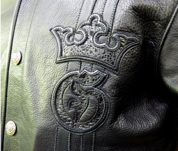 画像11: Gaboratory Tribal Base Ball Leather Shirt (11)