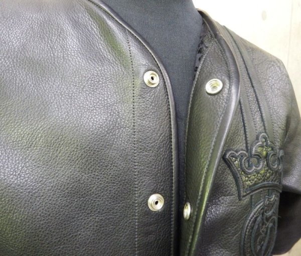 画像12: Gaboratory Tribal Base Ball Leather Shirt (12)