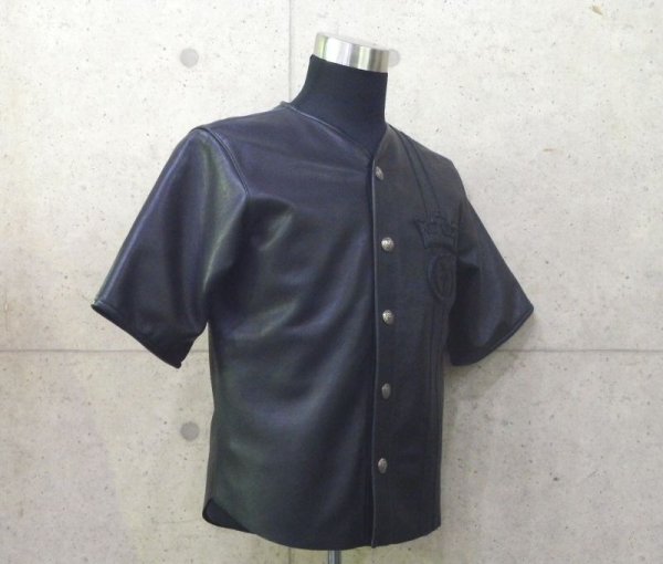 画像4: Gaboratory Tribal Base Ball Leather Shirt (4)