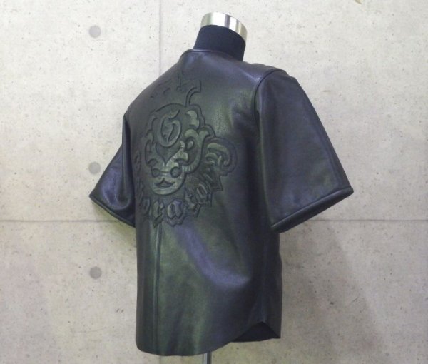画像7: Gaboratory Tribal Base Ball Leather Shirt (7)