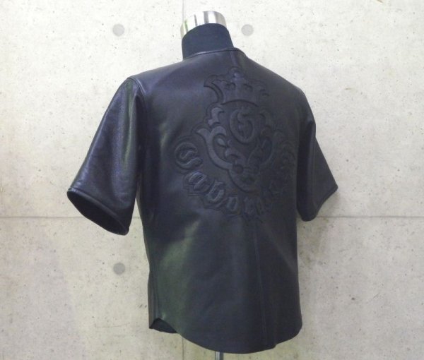 画像6: Gaboratory Tribal Base Ball Leather Shirt (6)