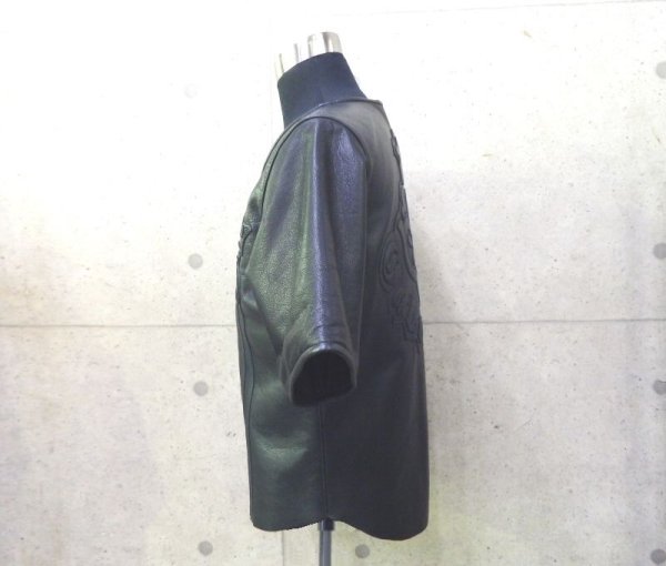 画像3: Gaboratory Tribal Base Ball Leather Shirt (3)