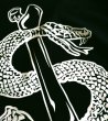 画像3: Snake Bone & Cross Long T-shirt [Black/White] (3)