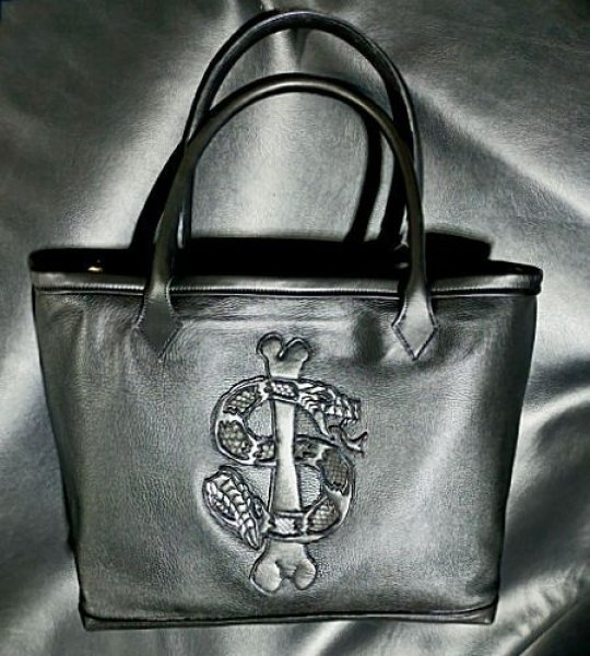 画像1: Snake & Born Overlay Square Tote Bag (Large) (1)