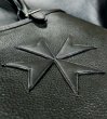 画像10: Maltese Cross Overlay Square Tote Bag (Black on Black) (10)