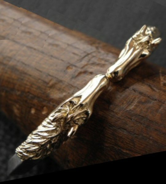 画像8: 18k Gold Half Horse Triangle Wire Bangle (8)