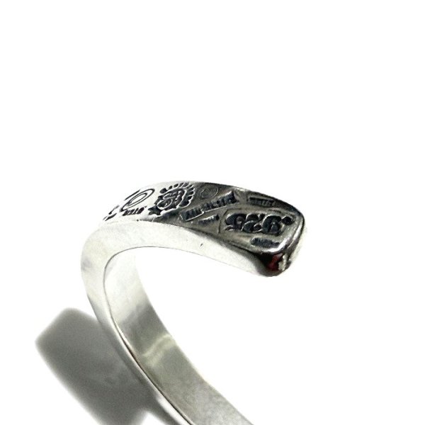 画像5: Multi Stamp Quarter Flat Bar Bangle 7mm Bold (5)