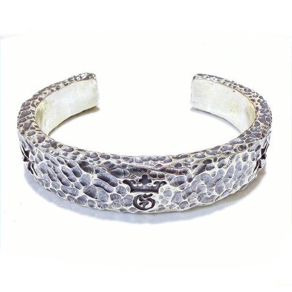 画像1: 17mm Large Chiseled Flat Bar Bangle Bold (1)