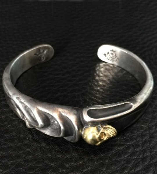 画像15: 18k Gold Skull On Master Gothic Bangle (15)