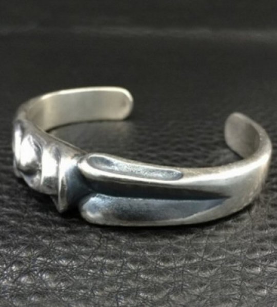 画像4: 18k Gold Skull On Master Gothic Bangle (4)