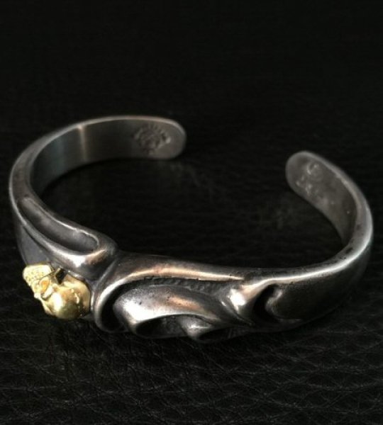 画像19: 18k Gold Skull On Master Gothic Bangle (19)