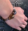 画像8: Floating 18k Gold & Silver Miracle Skull Triangle Wire Bangle (8)