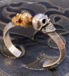 画像4: Floating 18k Gold & Silver Miracle Skull Triangle Wire Bangle (4)