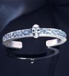 画像8: Twelve Small Skull Pierce On 6.5mm Wide Side Flat Chiseled Bangle Bold [BG-85] (8)