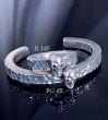 画像17: Twelve Small Skull Pierce On 6.5mm Wide Side Flat Chiseled Bangle Bold [BG-85] (17)