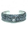 画像5: Raised G&Crown With 18mm Heavy Wide Chiseled Bangle (5)