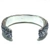 画像11: Raised G&Crown With 18mm Heavy Wide Chiseled Bangle (11)