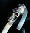 画像7: Half Floating Skull Triangle Wire Bangle (7)