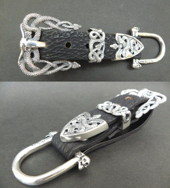 画像3: Buffalo Skull On Snake Buckle Belt Loop (3)