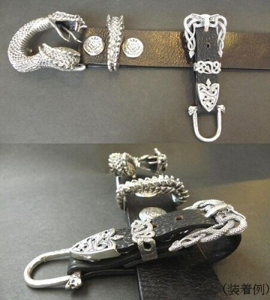 画像4: Buffalo Skull On Snake Buckle Belt Loop (4)