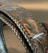 画像6: Crocodile Horn Back Leather Belt (Black) (6)